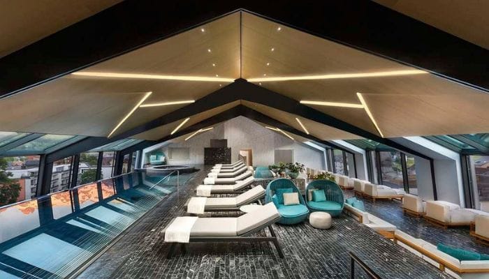 Indulge in relaxation at Kempinski Palace Engelberg Spa, a haven of tranquility and luxury in the heart of Switzerland