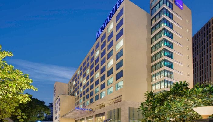 Sophisticated lobby at Novotel Ahmedabad, a pet-welcoming haven in the heart of the city
