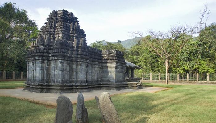 Tambdi Surla Temple, around 8 kilometers away, an ancient Hindu temple amidst lush surroundings