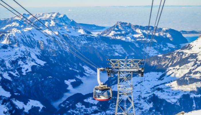 Breathtaking views during a Titlis Glacier excursion, surrounded by pristine snow and stunning alpine landscapes