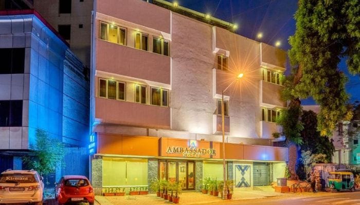Exterior view of the pet-friendly Treebo Trend Ambassador, a haven for travelers with furry companions