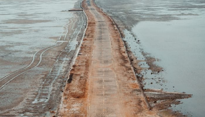 White Rann Roadscape: Breathtaking backdrop unfolds