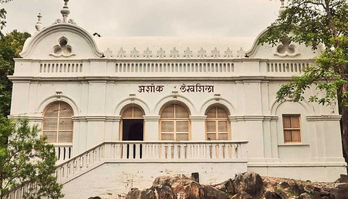 Historical building with Ashoka's inscriptions